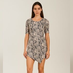 *SOLD* Animal print asymmetrical dress medium